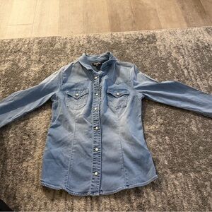 True Religion Light Blue Denim Long sleeve